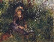 Pierre Renoir Madame Renoir with a Dog oil painting reproduction